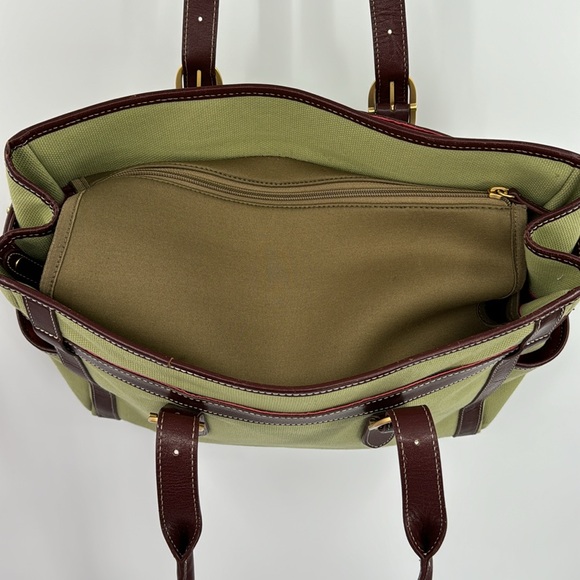 Coakley Laptop Bag green and brown leather - Picture 11 of 16